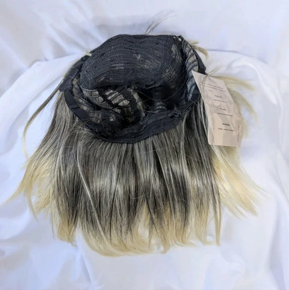 Auguyist Mullet Wig Blonde With Dark Roots Adjustable Cap OSFM Unisex NWT - Picture 5 of 8